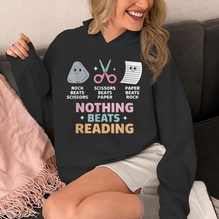 Rock Paper Scissors Teacher Librarian Nothing Beats Reading Unisex Hoodie, funny design Rock Paper Scissors Teacher Librarian Nothing Beats Reading Unisex Hoodie, funny design