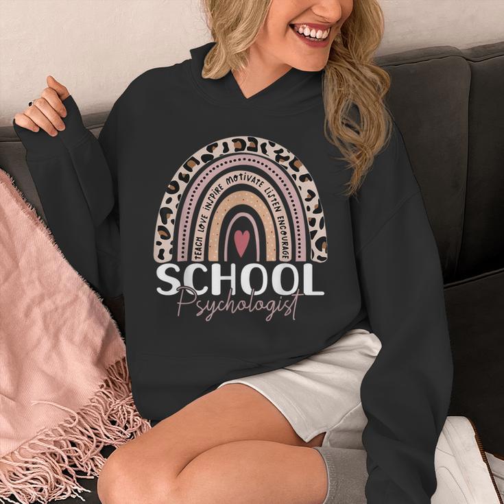 School Psych Teacher School Psychologist Leopard Rainbow Unisex Hoodie, funny design School Psych Teacher School Psychologist Leopard Rainbow Unisex Hoodie, funny design