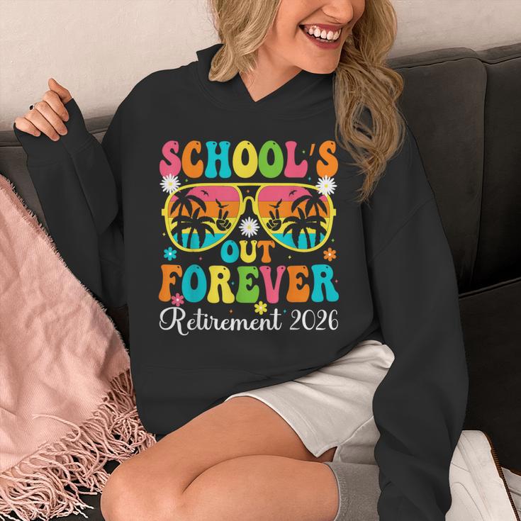School's Out Forever Retirement 2026 Retro Retired Teacher Unisex Hoodie, funny design School's Out Forever Retirement 2026 Retro Retired Teacher Unisex Hoodie, funny design
