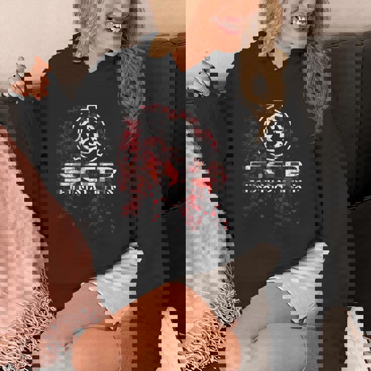 Scp、財団、血で 長袖tシャツ パーカー