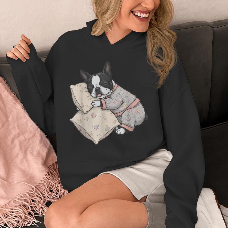 Sleepy Boston Terrier Pajama Men Women Kids Unisex Hoodie, funny design