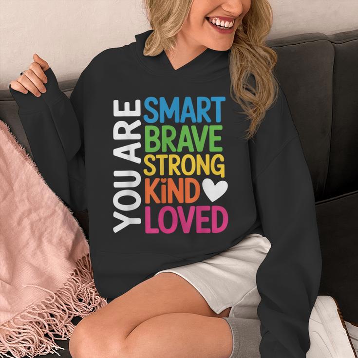 You Are SMART BRAVE STRONG KIND LOVED MOTIVATION TEACHER KID Unisex Hoodie, funny design You Are SMART BRAVE STRONG KIND LOVED MOTIVATION TEACHER KID Unisex Hoodie, funny design