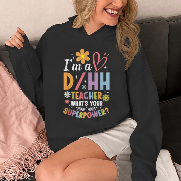 Special Education ASL Teacher Superpower DHH Teacher Unisex Hoodie, funny design
