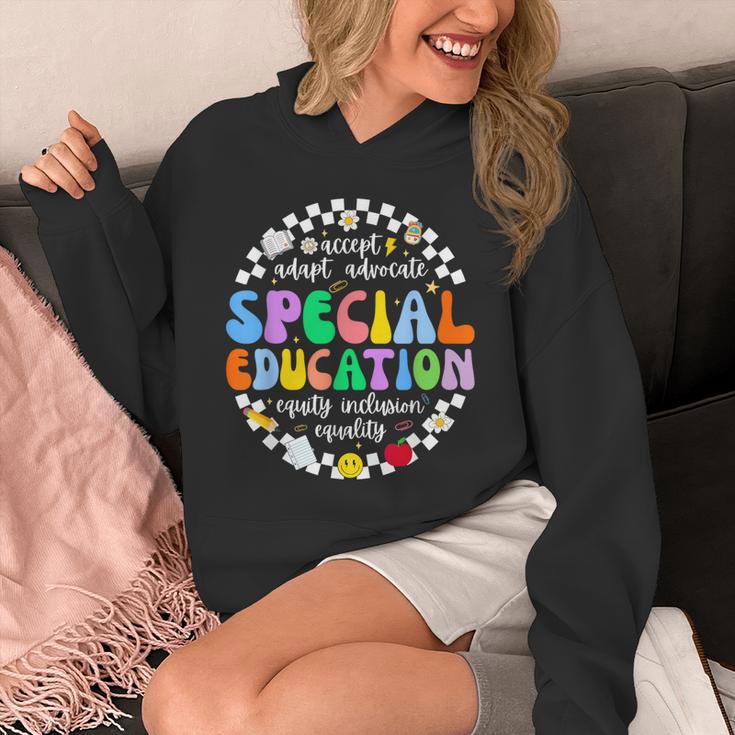 Special Education Teacher SPED Squad Team Kids Men Groovy Unisex Hoodie, Groovy Teacher Gifts, funny design Special Education Teacher SPED Squad Team Kids Men Groovy Unisex Hoodie, Groovy Teacher Gifts, funny design