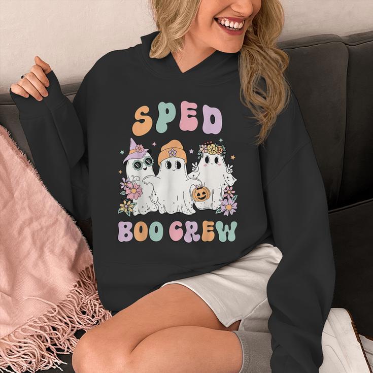 SPED Boo Crew Halloween Floral Ghost Special Ed SPED Teacher For Men Women Kids Unisex Hoodie, funny design