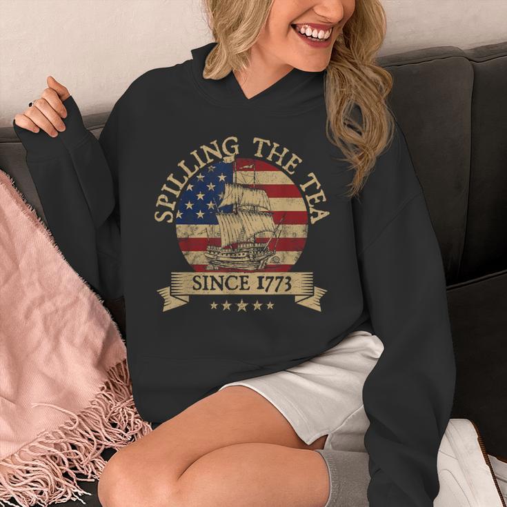 Spilling The Tea Since 1773 Vintage Us History Teacher Unisex Hoodie, History Teacher Gifts, funny design