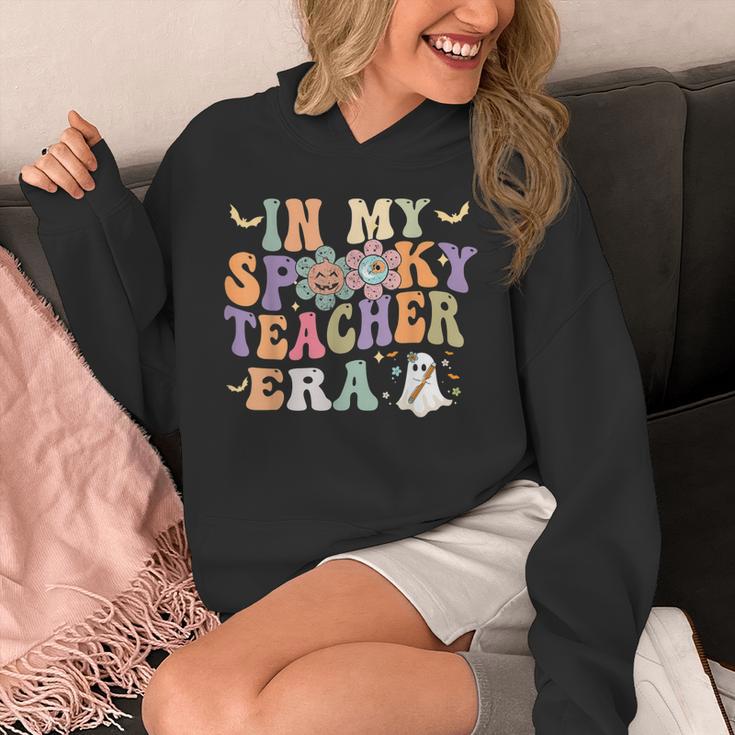 In My Spooky Teacher Era Groovy Hippie Retro Ghost Halloween Men Women Kids Unisex Hoodie, Groovy Teacher Gifts, funny design