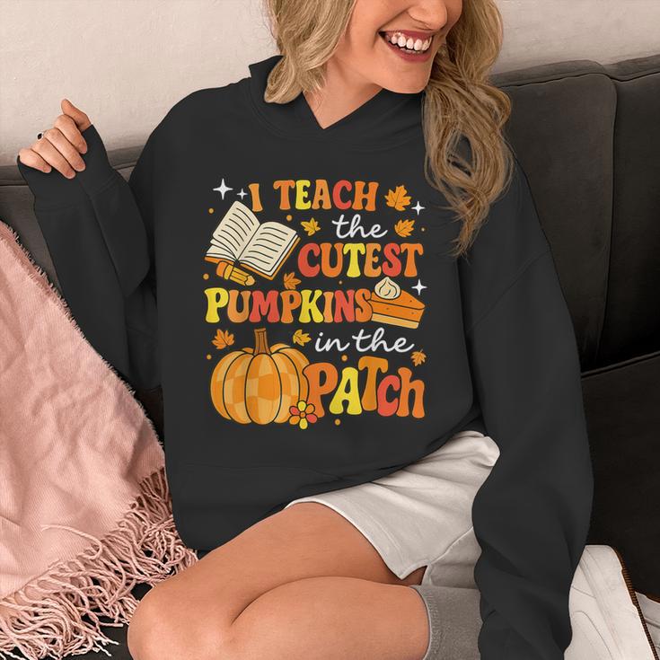 I Teach The Coolest Pumpkins In The Patch Teacher Halloween Unisex Hoodie, funny design