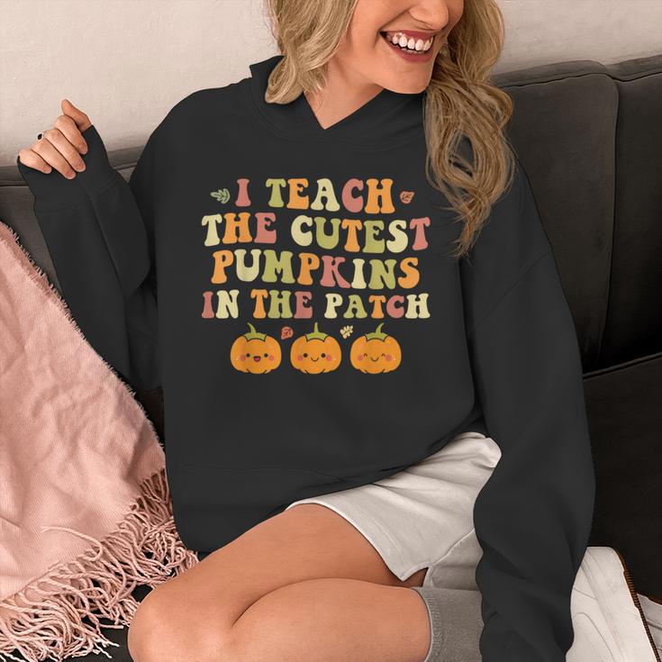 I Teach The Cutest Pumpkins In The Patch Fall Season Teacher Unisex Hoodie, funny design