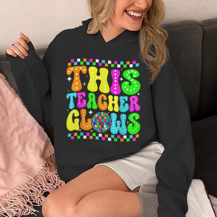This Teacher 80s 90s Teachers's Day Glows Last Day Of School Unisex Hoodie, 90s Teacher Gifts, funny design This Teacher 80s 90s Teachers's Day Glows Last Day Of School Unisex Hoodie, 90s Teacher Gifts, funny design