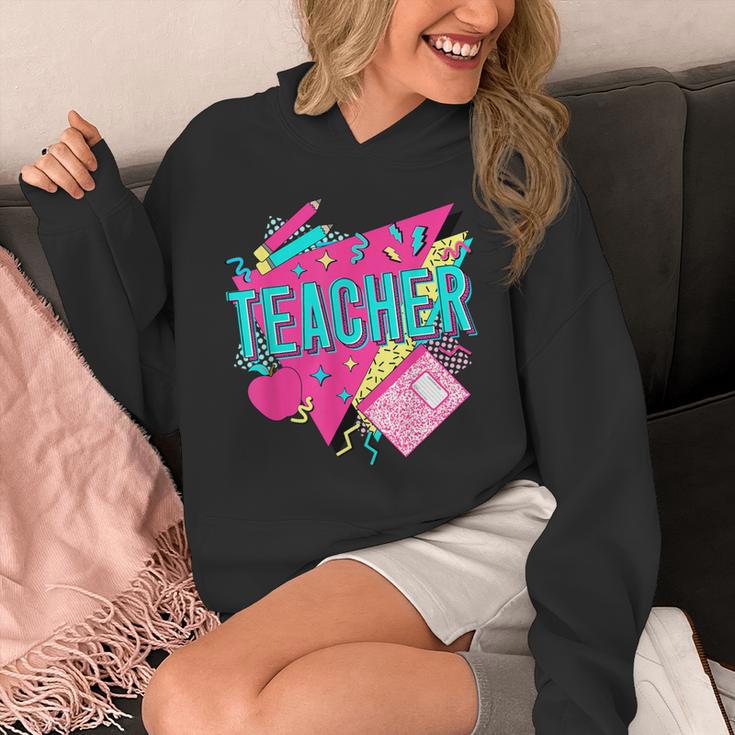 Teacher 90s Retro Colorful Teacher Of The 90s Back To School Unisex Hoodie, 90s Teacher Gifts, funny design Teacher 90s Retro Colorful Teacher Of The 90s Back To School Unisex Hoodie, 90s Teacher Gifts, funny design