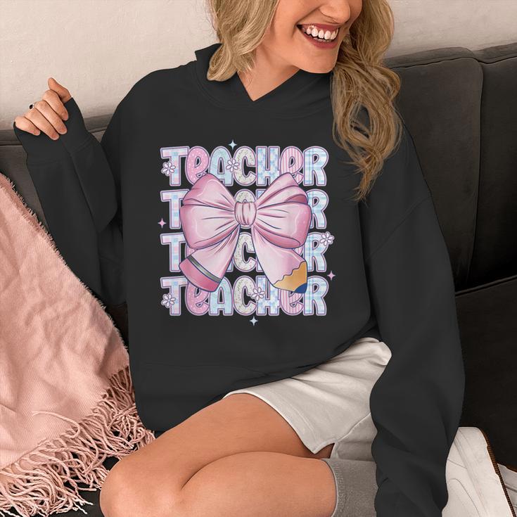 Teacher Bow Pencil Flowers Teacher Back To School Unisex Hoodie, funny design Teacher Bow Pencil Flowers Teacher Back To School Unisex Hoodie, funny design