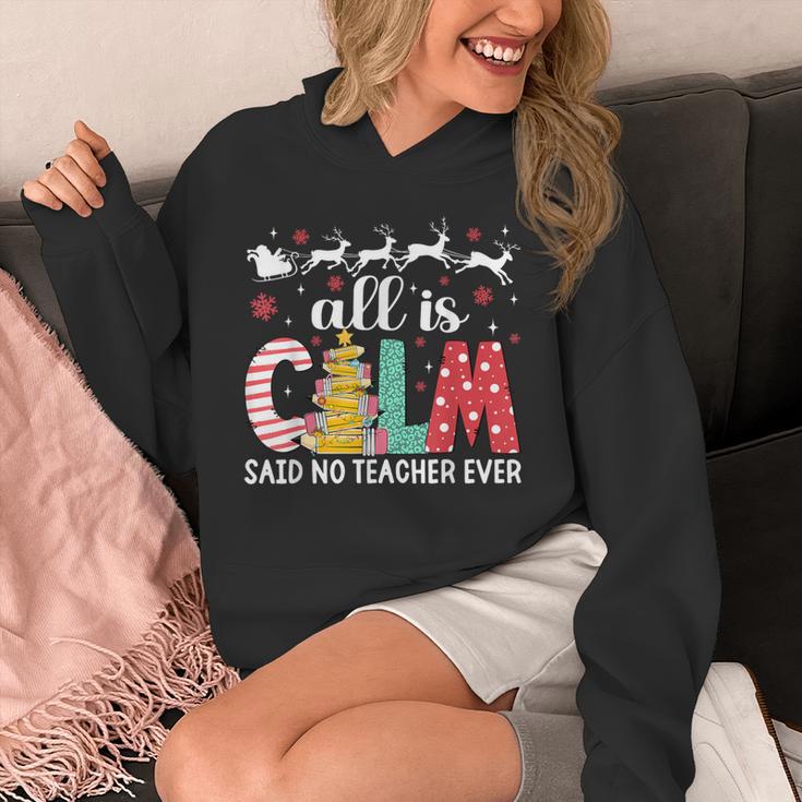 Teacher All Calm Said No Teacher Christmas Pencil Tree Unisex Hoodie, funny design