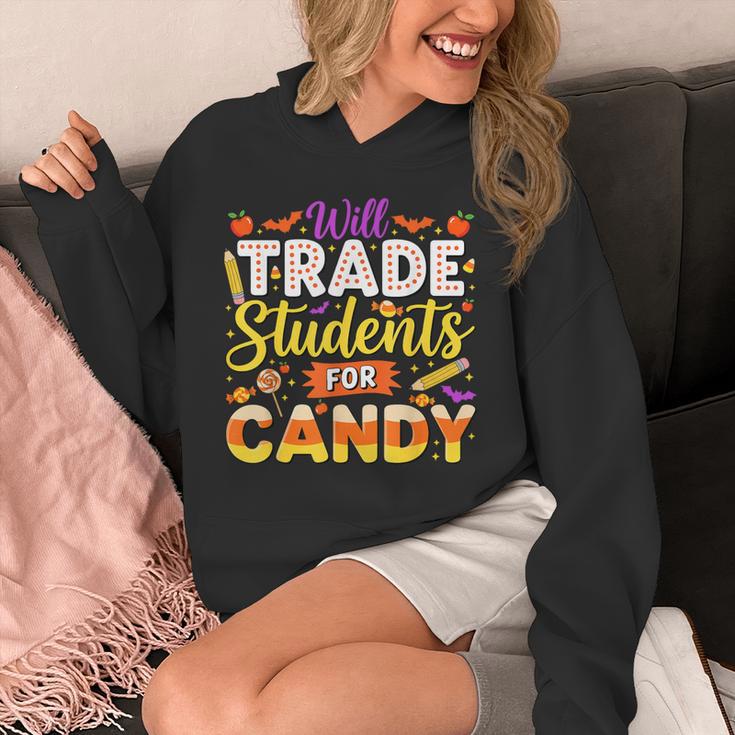 Teacher Cute Will Trade Students For Candy Halloween Costume Unisex Hoodie, funny design