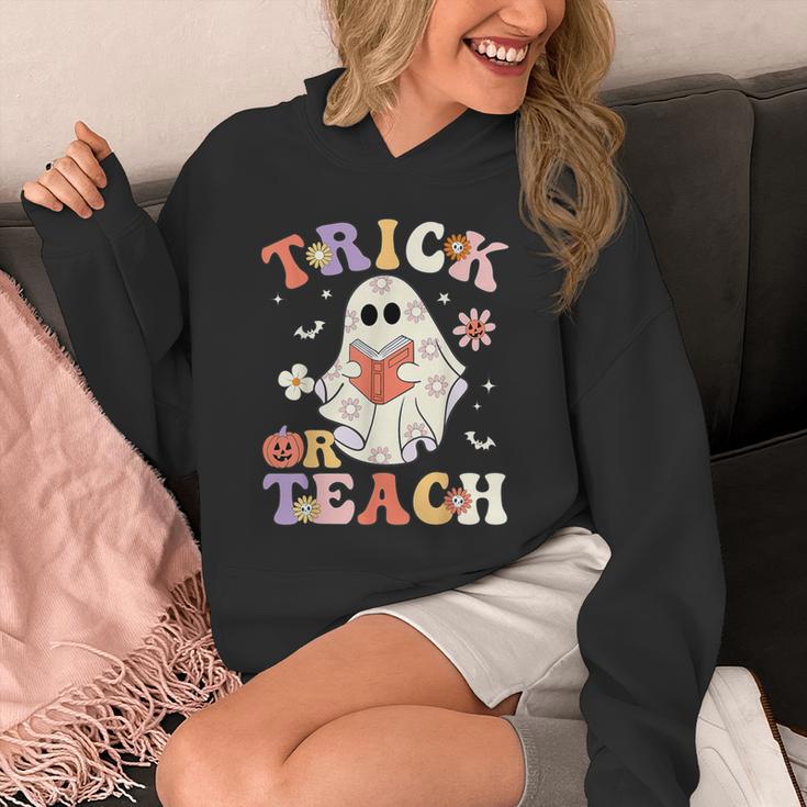 Teacher Halloween Trick Or Teach Floral Ghost Unisex Hoodie, funny design Teacher Halloween Trick Or Teach Floral Ghost Unisex Hoodie, funny design