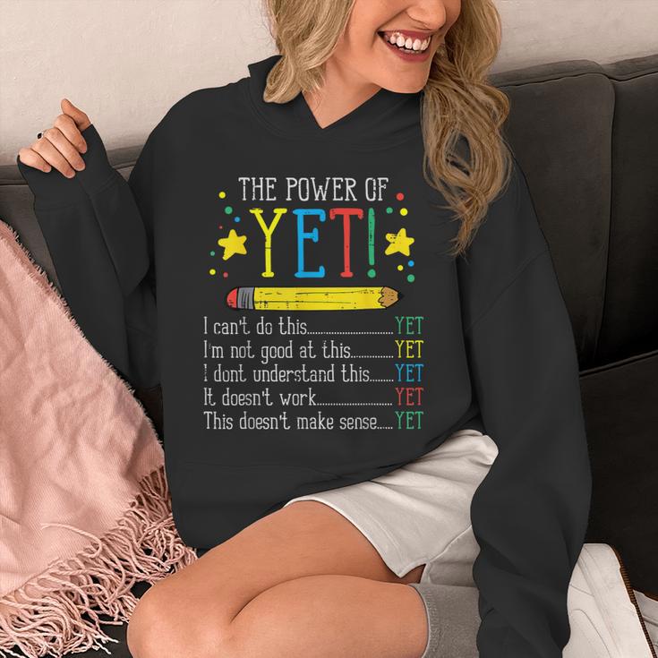 Teacher Power Of Yet Cant Do This Inspirational Women Men Unisex Hoodie, funny design