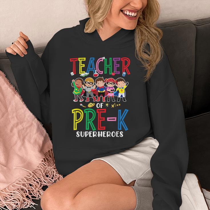 Teacher Of Pre K Superheroes Teacher New School Year Men Women Unisex Hoodie, funny design