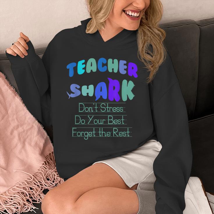 Teacher Shark Don't Stress Do Your Best Forget The Rest Unisex Hoodie, funny design