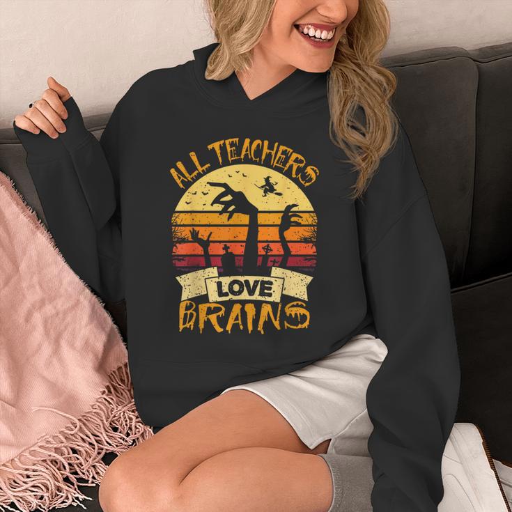 Teacher Shirt All Teachers Love Brains Halloween Men Women Unisex Hoodie, funny design