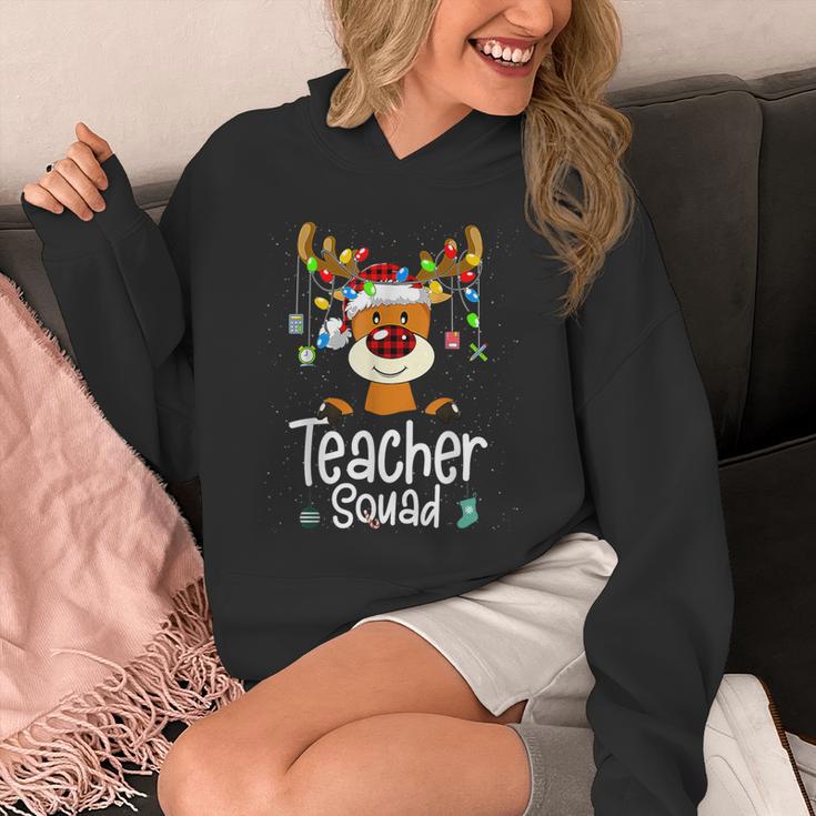 Teacher Squad Red Plaid Rudolph Reindeer Christmas Unisex Hoodie, funny design Teacher Squad Red Plaid Rudolph Reindeer Christmas Unisex Hoodie, funny design
