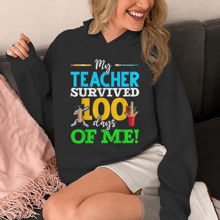 My Teacher Survived 100 Days Of Me Dab 100 Days Of School For Men Women Kids Unisex Hoodie, funny design My Teacher Survived 100 Days Of Me Dab 100 Days Of School For Men Women Kids Unisex Hoodie, funny design