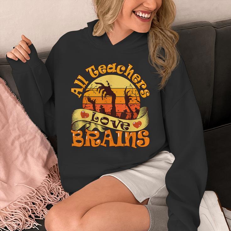 Teacher All Teachers Love Brains Halloween Party Unisex Hoodie, funny design Teacher All Teachers Love Brains Halloween Party Unisex Hoodie, funny design