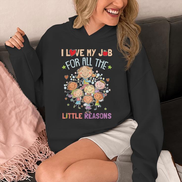Teacher Teaching I Love My Job For All The Little Reasons Unisex Hoodie, funny design Teacher Teaching I Love My Job For All The Little Reasons Unisex Hoodie, funny design