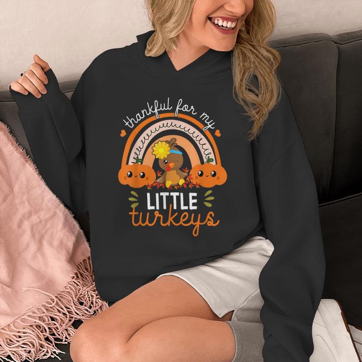 Teacher Thanksgiving Shirt Thankful For My Little Turkeys Unisex Hoodie, funny design