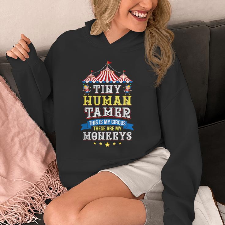 Teacher Tiny Human Tamer This My Circus These Are My Monkeys Unisex Hoodie, funny design