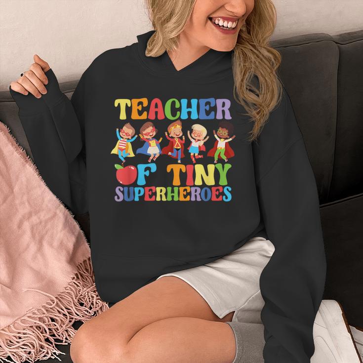 Teacher Of Tiny Superheroes Teach 100th Day Of School Unisex Hoodie, funny design