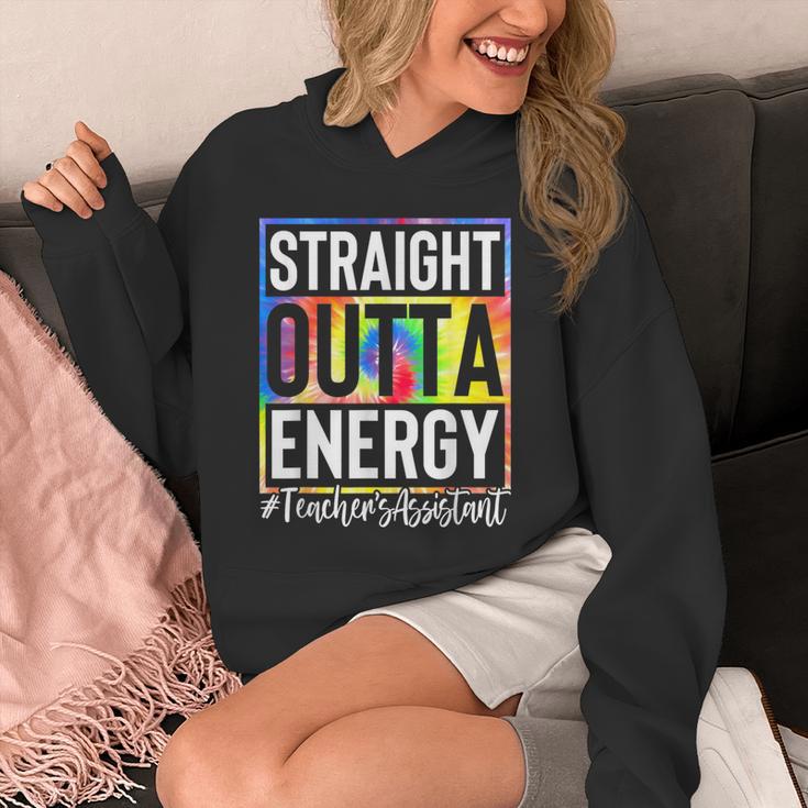 Teacher's Assistant Straight Outta Energy Teaching Tie Dye For Men Women Unisex Hoodie, funny design