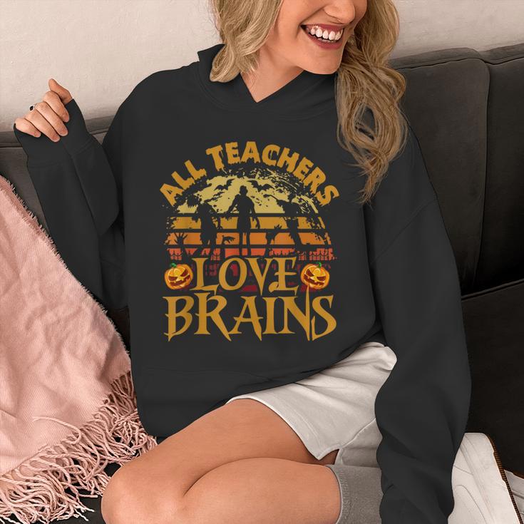 All Teachers Love Brains School Halloween Costume Unisex Hoodie, funny design