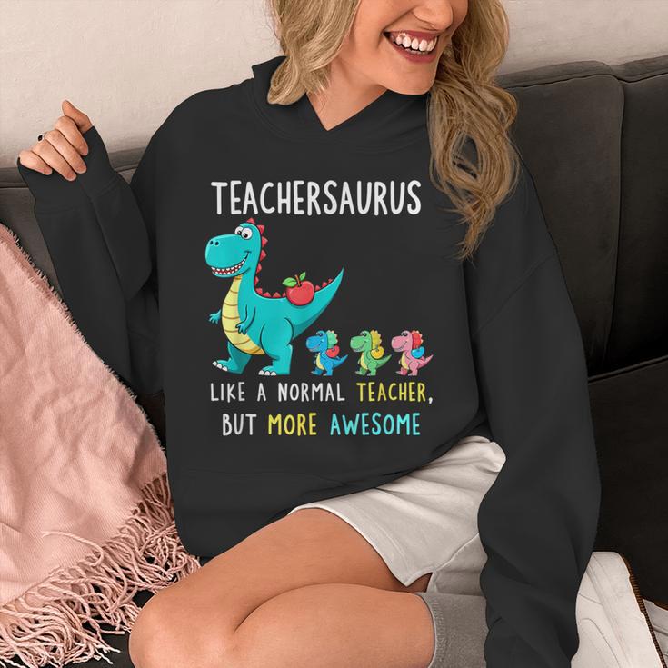 Teachersaurus Like A Normal Teacher But More Awesome Unisex Hoodie, funny design