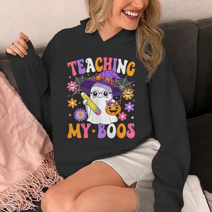 Teaching My Boos Teacher Ghost Teach Halloween Teacher Unisex Hoodie, funny design
