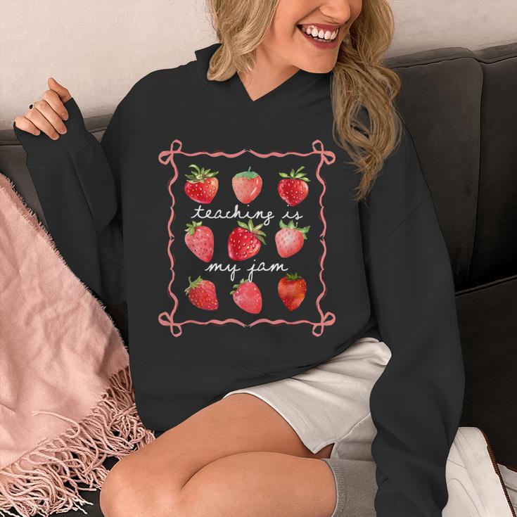 Teaching Is My Jam Strawberry Kinder Team Teacher Unisex Hoodie, funny design Teaching Is My Jam Strawberry Kinder Team Teacher Unisex Hoodie, funny design