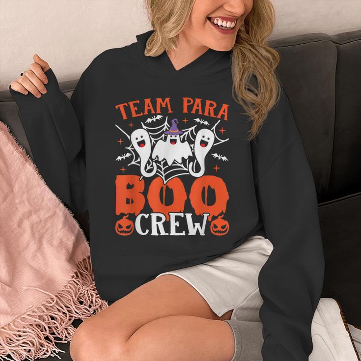 Team Para Boo Crew Halloween Ghost Paraprofessional Teacher Unisex Hoodie, funny design