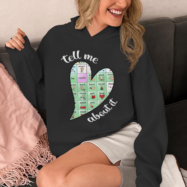 Tell Me About It Speech Pathology Aac Sped Teacher Unisex Hoodie, funny design Tell Me About It Speech Pathology Aac Sped Teacher Unisex Hoodie, funny design