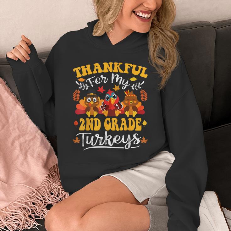 Thankful For My 2nd Grade Turkeys Thanksgiving Teacher Fall Unisex Hoodie, 2nd Grade Teacher Gifts, funny design