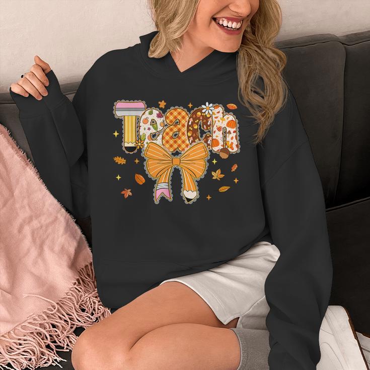 Thanksgiving Teacher Pencil Bow One Thankful Teacher Fall Unisex Hoodie, funny design