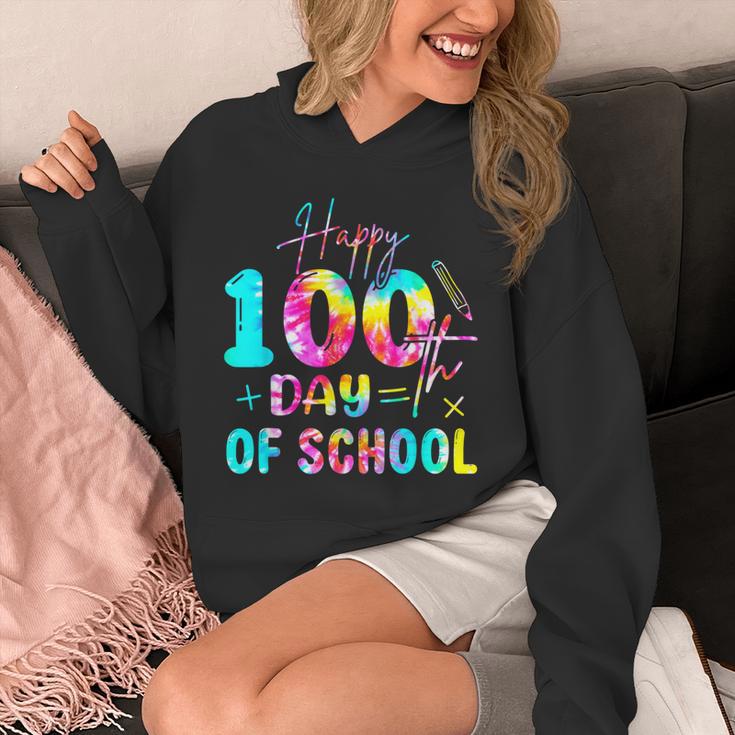 Tie Dye Happy 100th Day Of School Teacher Student 100 Days Unisex Hoodie, funny design