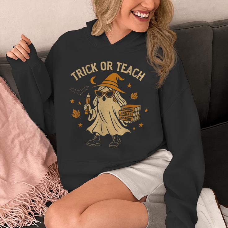 Trick Or Teach Halloween Teacher Unisex Hoodie, funny design