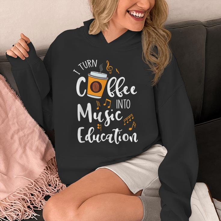 I Turn Coffee Into Music Education Music Teacher Unisex Hoodie, funny design