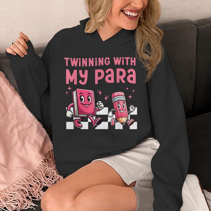 Twinning With My Para Teacher Matching Paraprofessional 70s For Men Women Unisex Hoodie, funny design