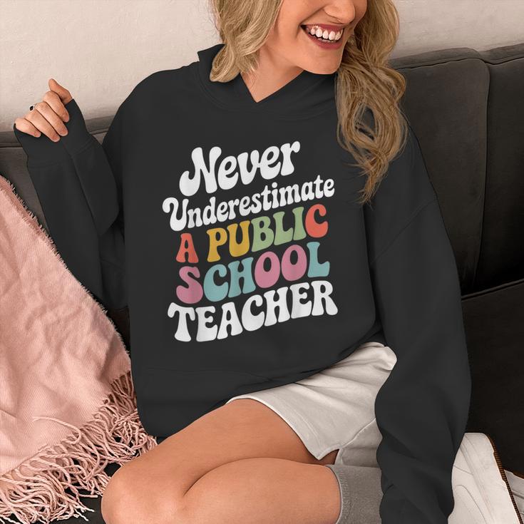 Never Underestimate a Public School Teacher Public Education Unisex Hoodie, funny design