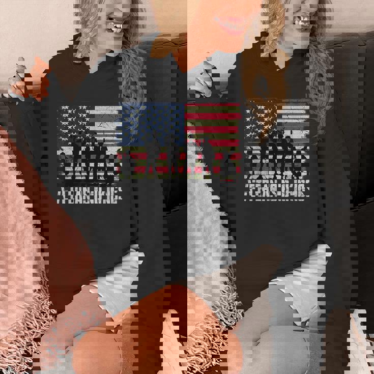 Veterans No Kings Vintage America Flag Veterans Hoodie