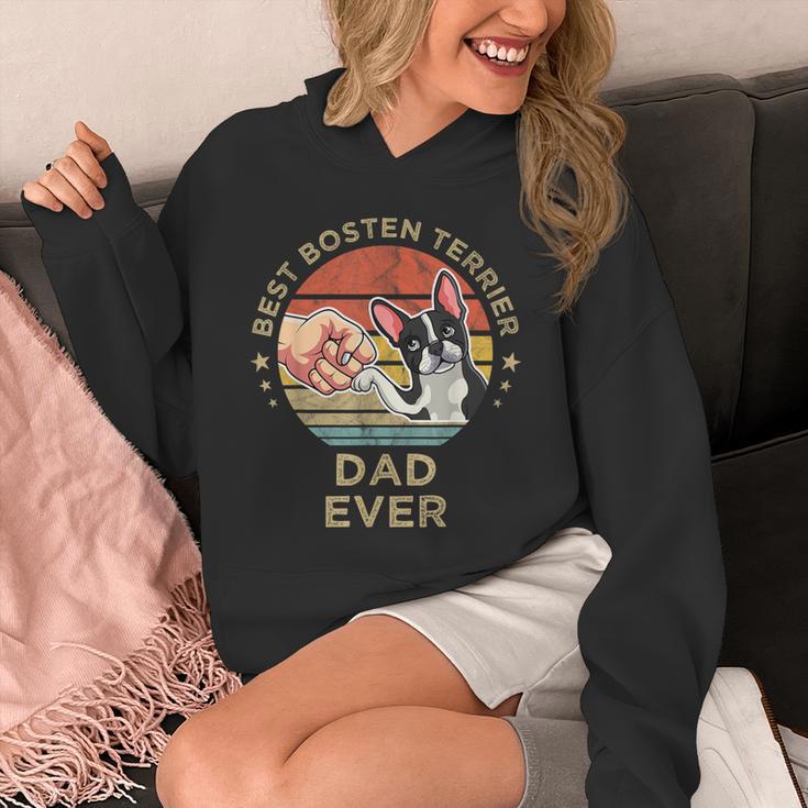 Vintage Best Boston Terrier Dad Ever Dog Father Father's Day Men Girls Kids Unisex Hoodie, Couple Gifts, Boston Terrier Dad Gifts, funny design