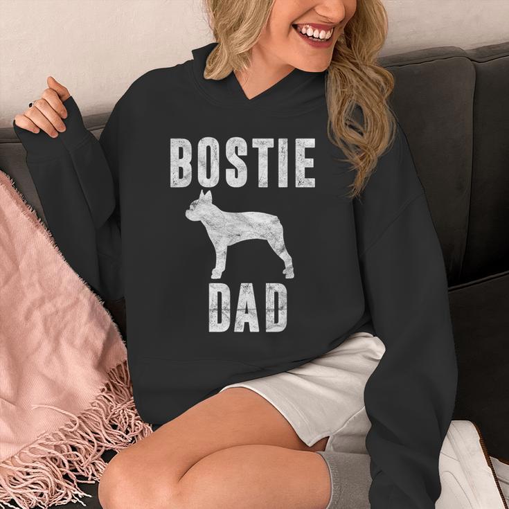 Vintage Boston Terrier Dad Dog Daddy Bostie Father Unisex Hoodie, Couple Gifts, Boston Terrier Dad Gifts, funny design