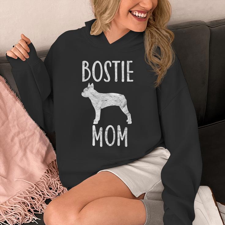 Vintage Boston Terrier Mom Dog Owner Bostie Mother Unisex Hoodie, Couple Gifts, Mom Gifts, Boston Terrier Mom Gifts, funny design