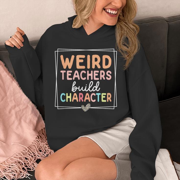 Weird Teachers Build Character Leopard Retro Teacher Unisex Hoodie, funny design Weird Teachers Build Character Leopard Retro Teacher Unisex Hoodie, funny design