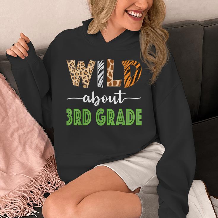 Wild About 3rd Grade Teacher Student Third Grade Zoo Safari Men Women Girls Kids Unisex Hoodie, funny design